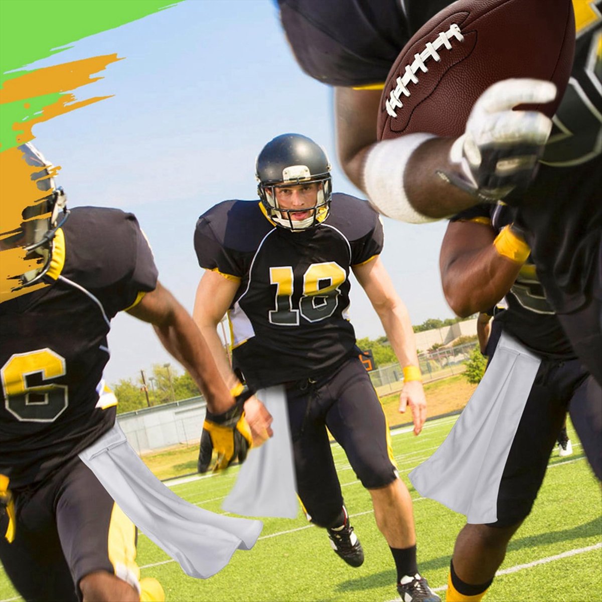 Golf Towel - POPULAR-4-teiliges Fußballhandtuch, sehr saugfähig, für Quarterbacks,