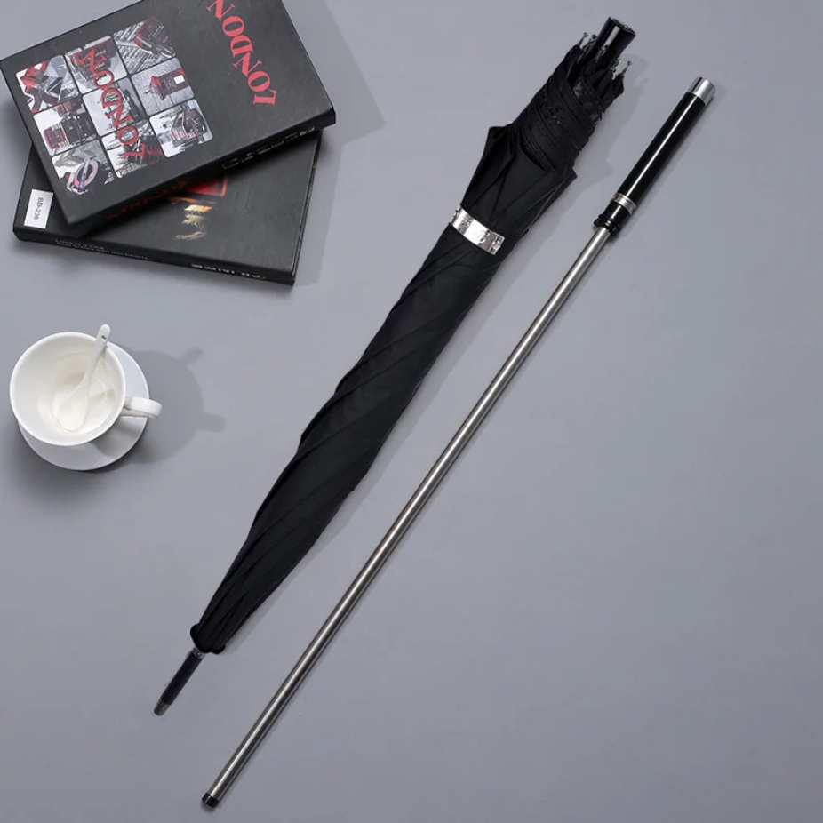 Golf Umbrella Large - Selbstverteidigungs-Regenschirm mit langem Griff, winddicht, UV-Schutz,