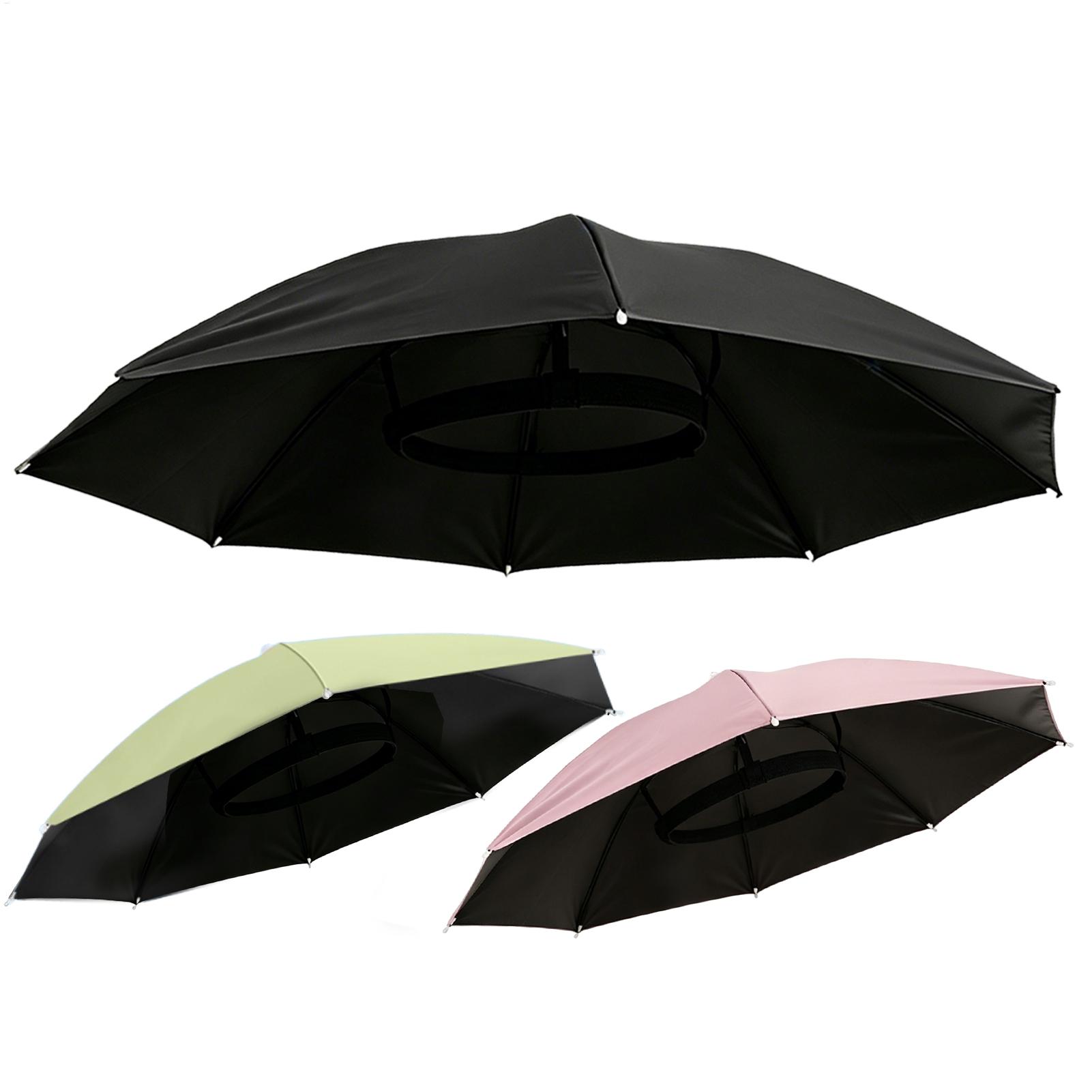 Golf Umbrella - Klappbarer Regenschirm-Hut, wasserdicht, freihändig, Kopfbedeckung, verstellbarer